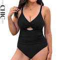 Plus Size Cutout One-Piece Swimsuit