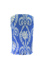 Blue Tropical Palm Leaf Patterns Vest Top & Pleated Pants