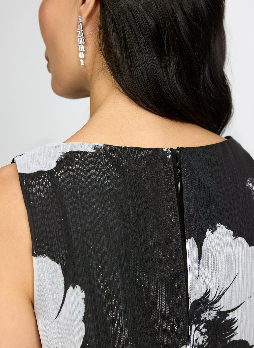 Metallic Floral Dress
