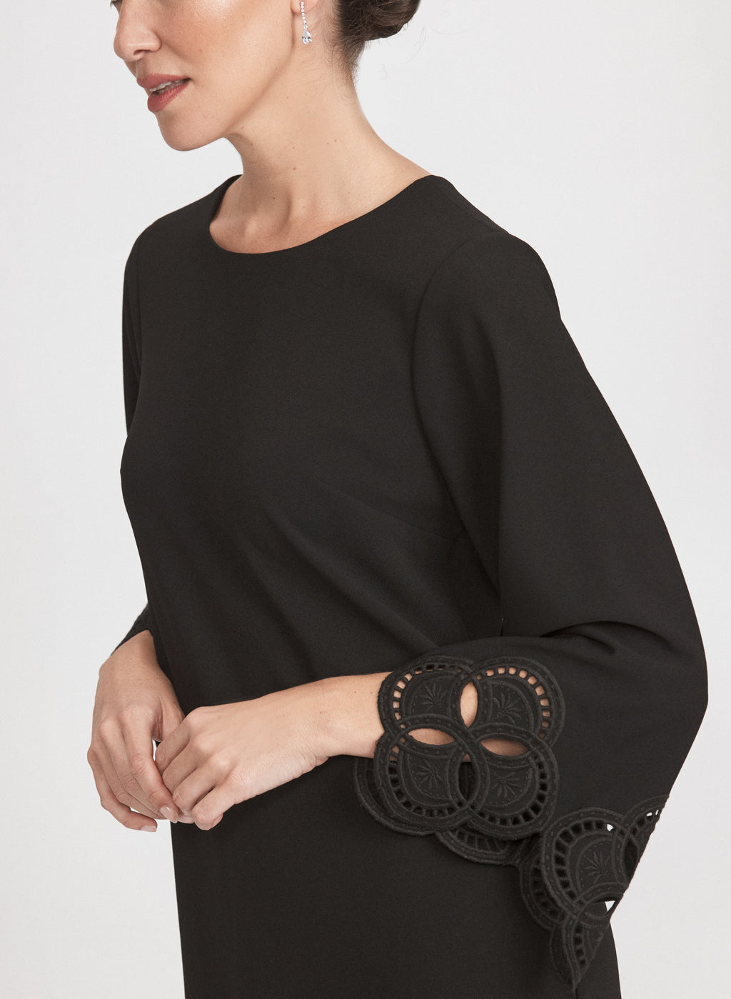 Embroidered Sleeve Dress