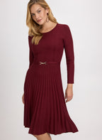 Pleated Knit Dress