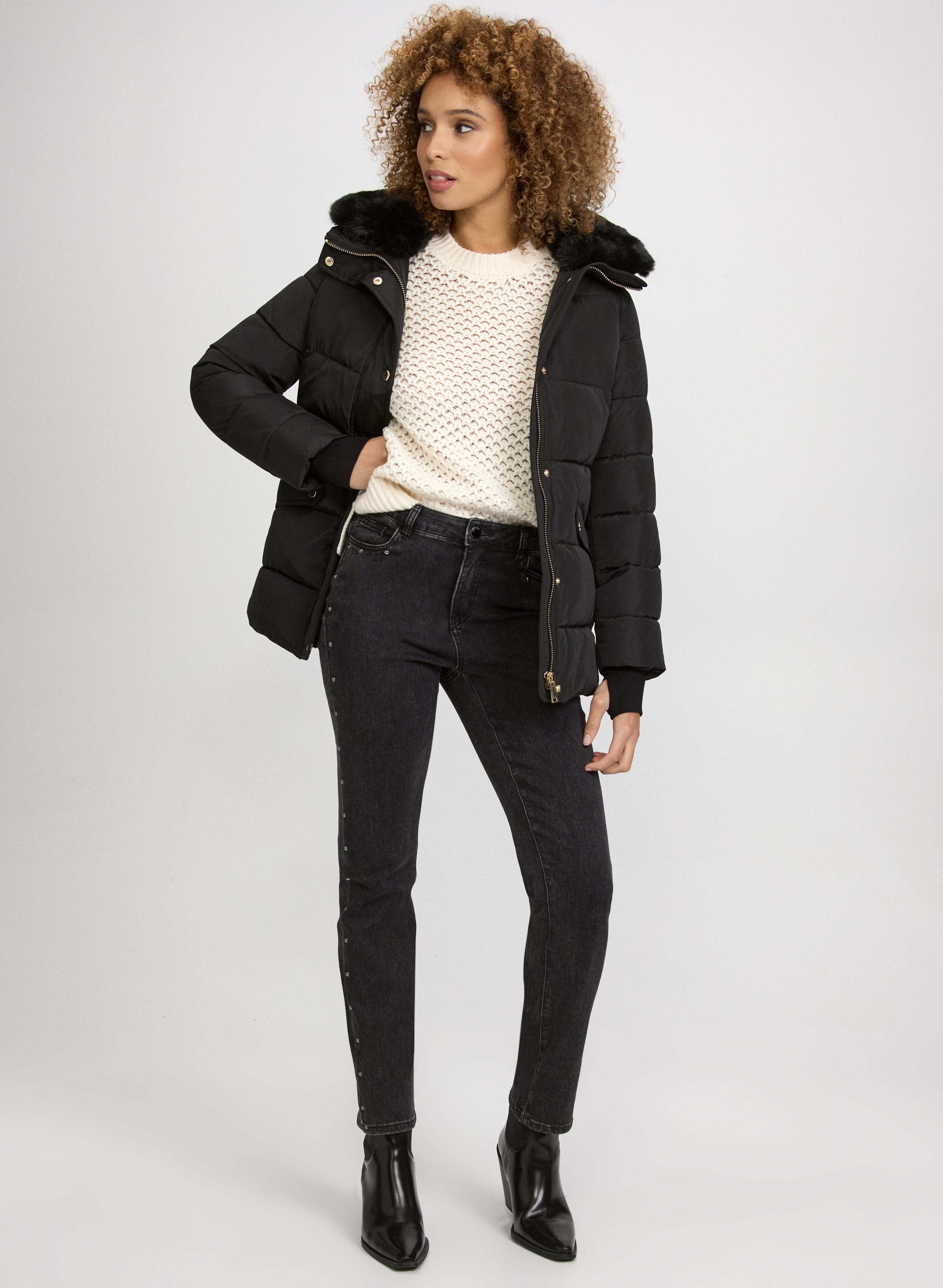Quilted Zip Coat