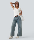 V Neck Short Sleeve Casual T-Shirt
