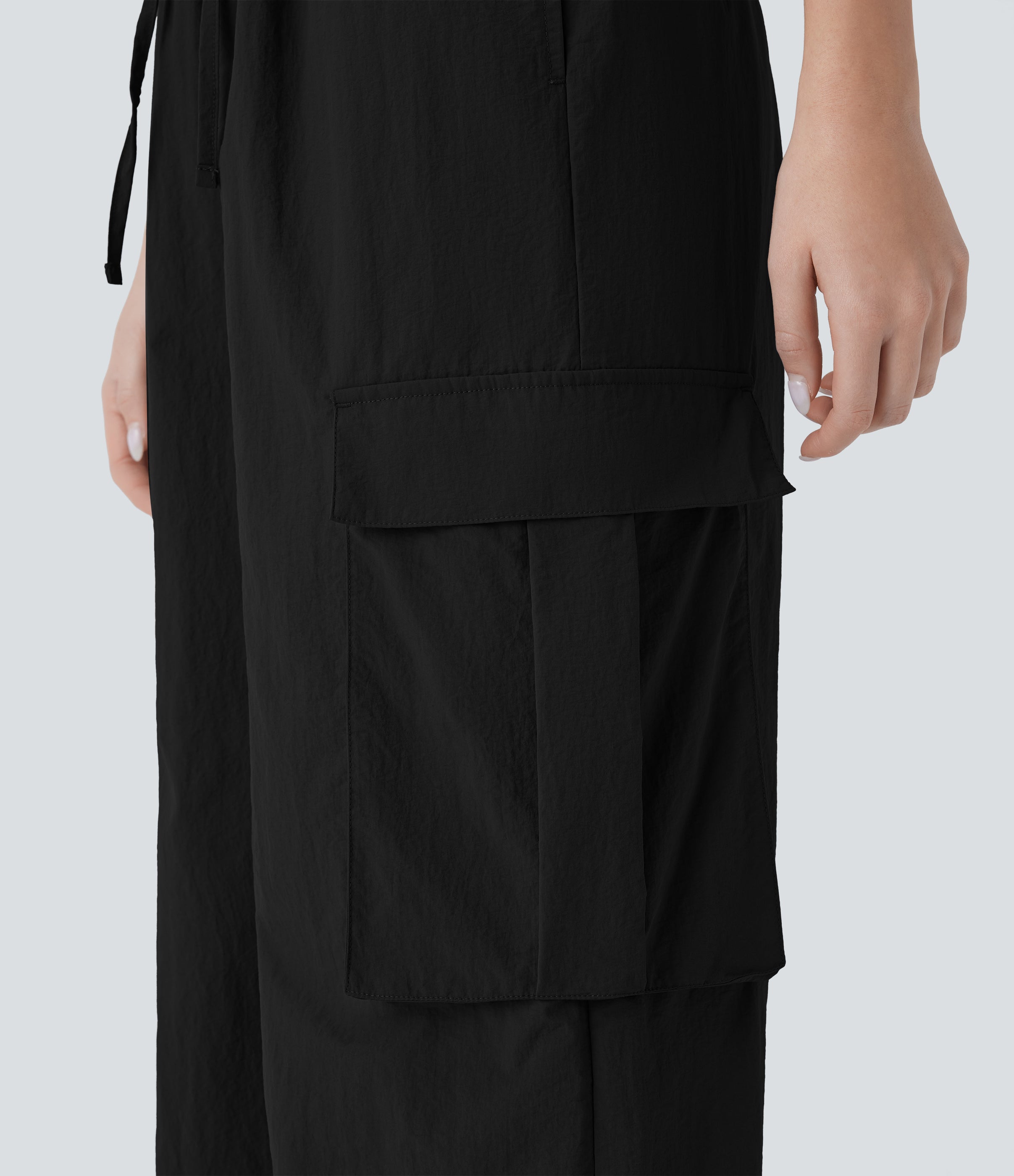 Drawstring  Relax Casual Cargo Overall with Pockets