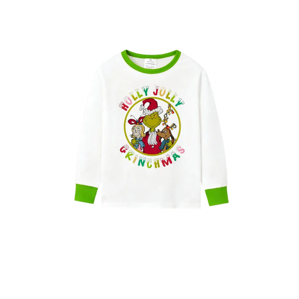 Holiday Family Christmas Pajamas Set With Cute Christmas Pattern Print