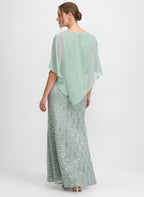 Lace Capelet Overlay Dress