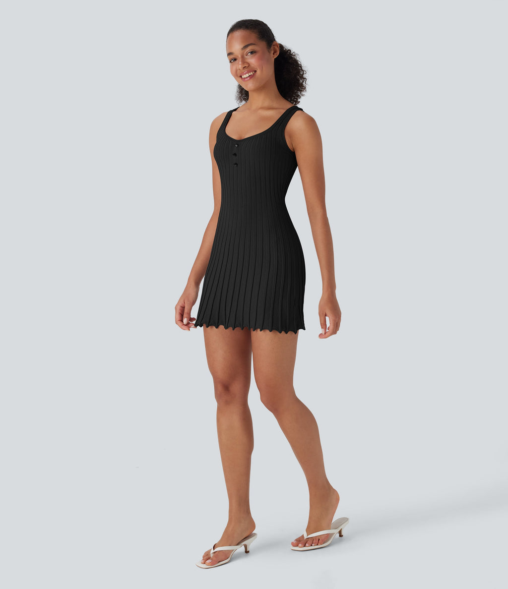 Mini Casual Sweater Tank Dress
