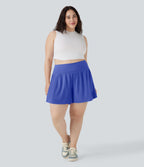 SoftlyZeroTM Airy Super High Waisted 2-in-1 Cool Touch Yoga Plus Size Shorts 7" with Pockets