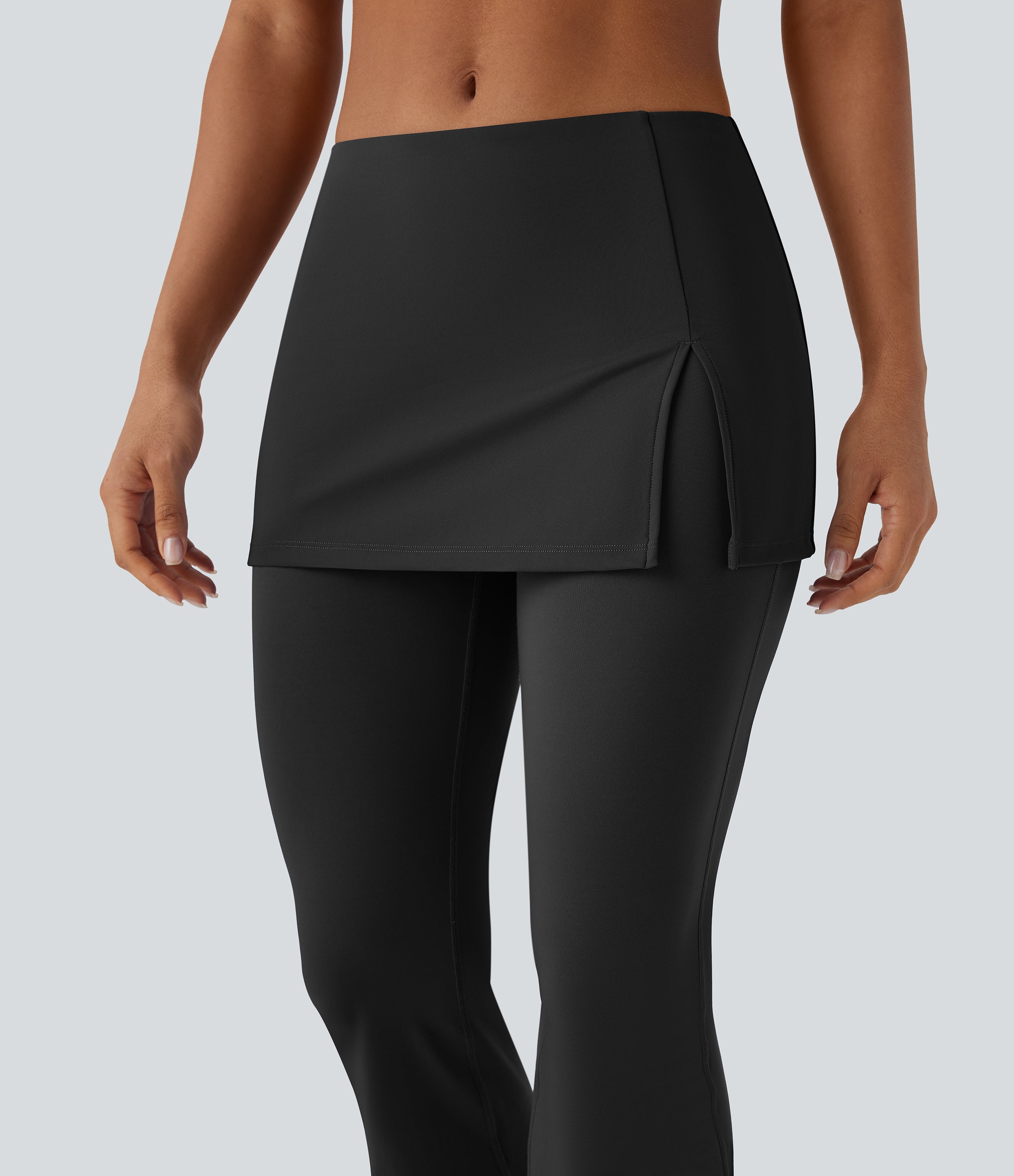 Mid Rise 2-in-1 Cool Touch Yoga Bootcut Pants