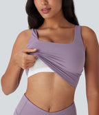 UltraSculptTM Cool Quick Dry Built-in Bra Yoga Tank Top-UPF 50+