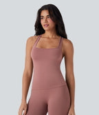 Backelss Racerback Cut Out Yoga Tank Top