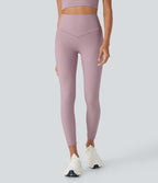 UltraSculptTM Cool Quick Dry SoCinched High Waisted Tummy Control Ventilation Perforated Yoga Leggings with Pockets-UPF50+