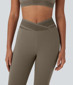 High Waisted Crossover Cut Out Yoga Leggings