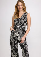 Leaf Print Jumpsuit