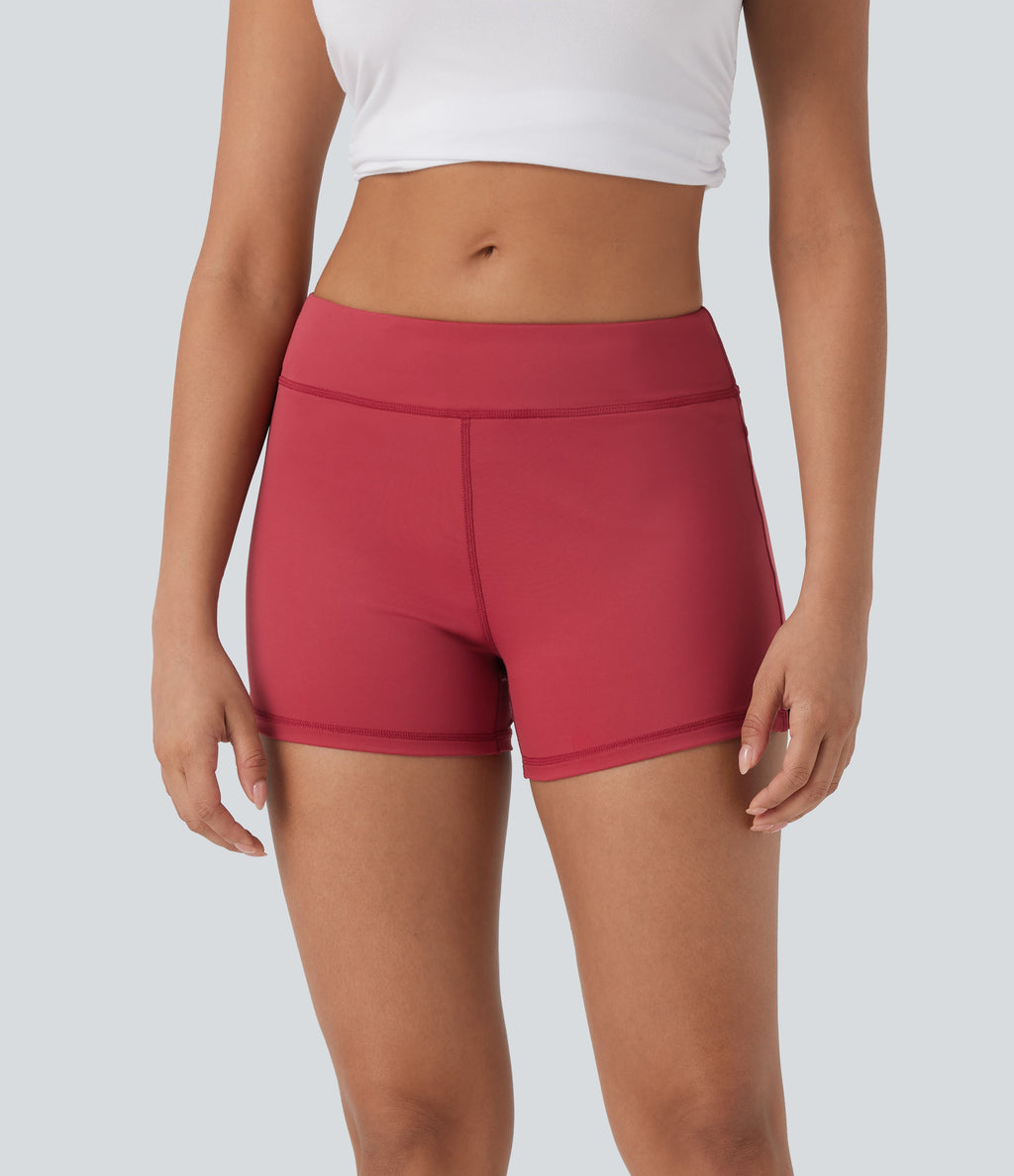 Low Rise Yoga Biker Shorts 3'' with Pockets