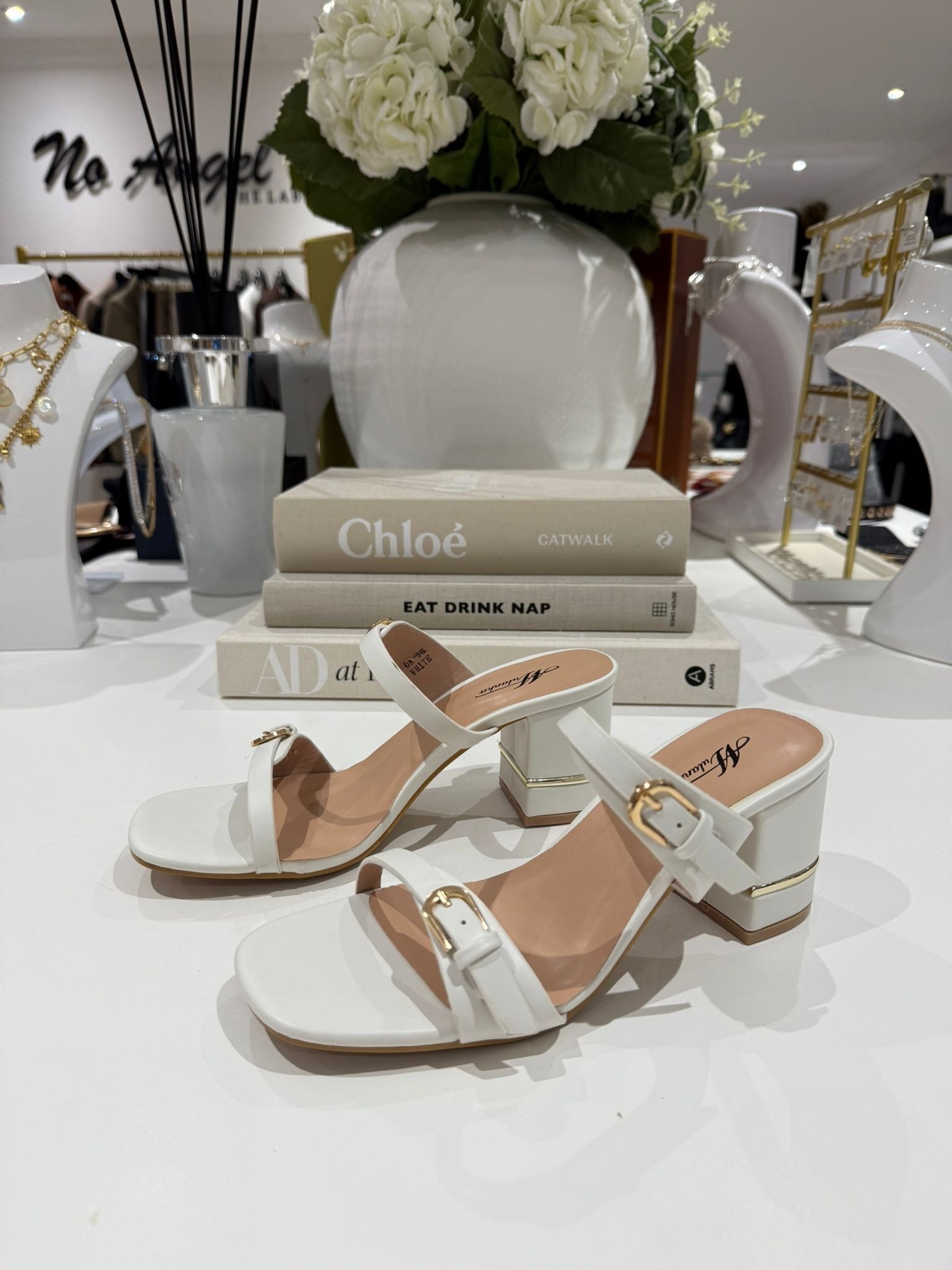 Double Buckle Strap Block Heel (4 Colours)