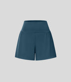 2026🔥UK Super High Waisted Back Pocket & Side Hidden Pocket 2-in-1 Yoga Shorts