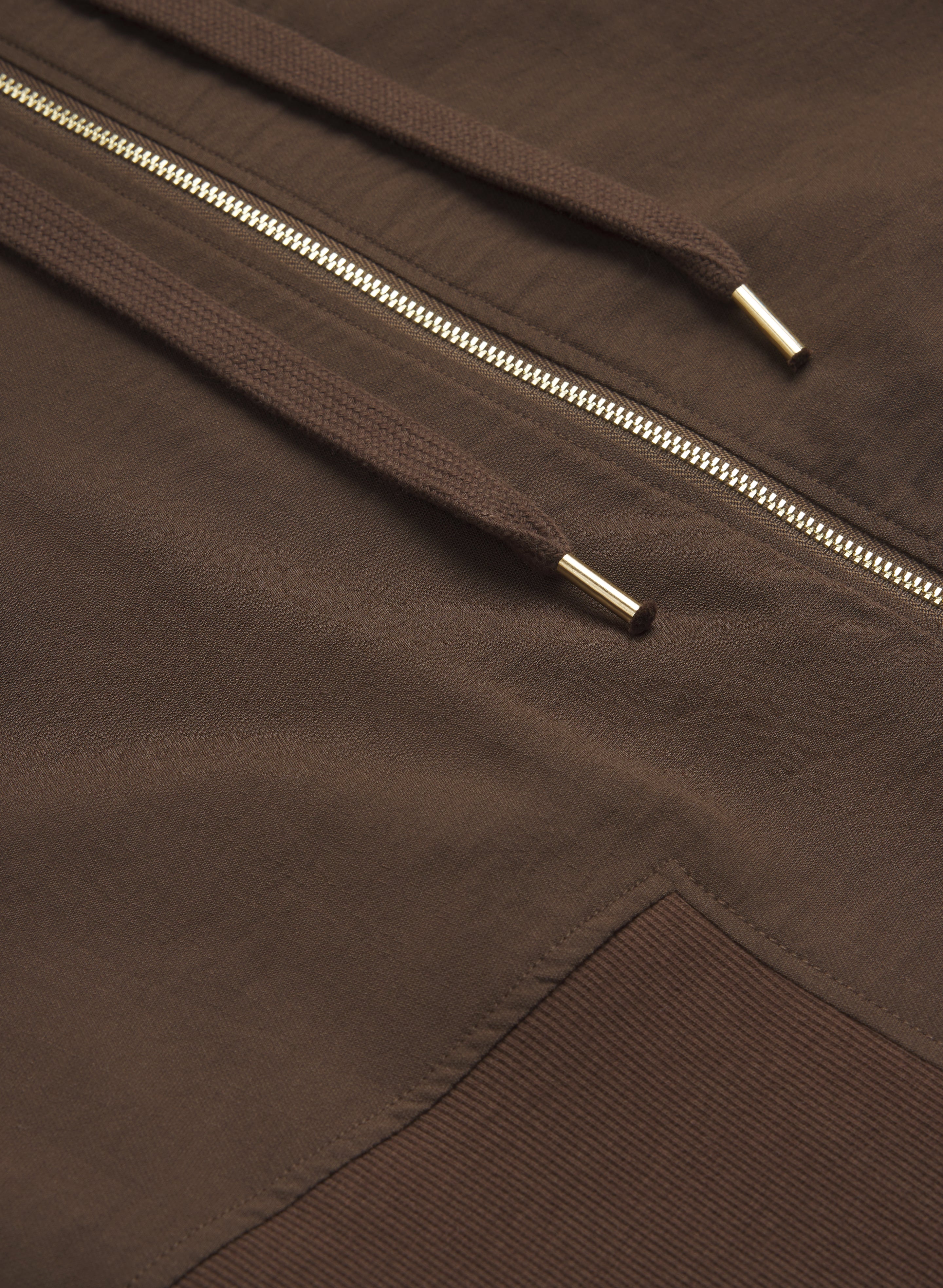 Zip Front Hooded Top