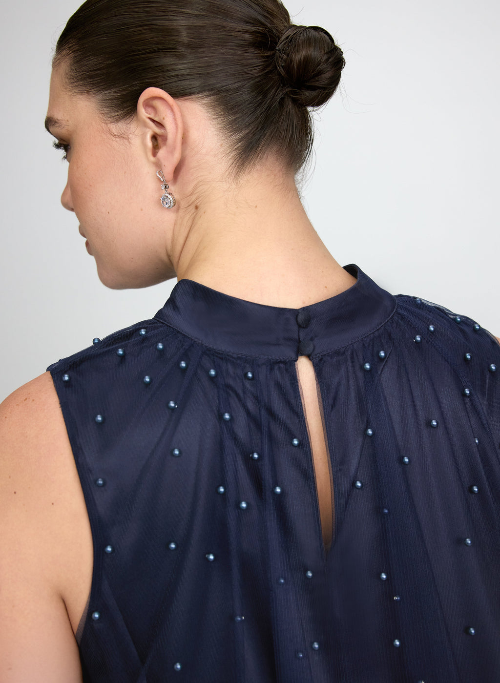 Tonal Pearl Embellished Dress
