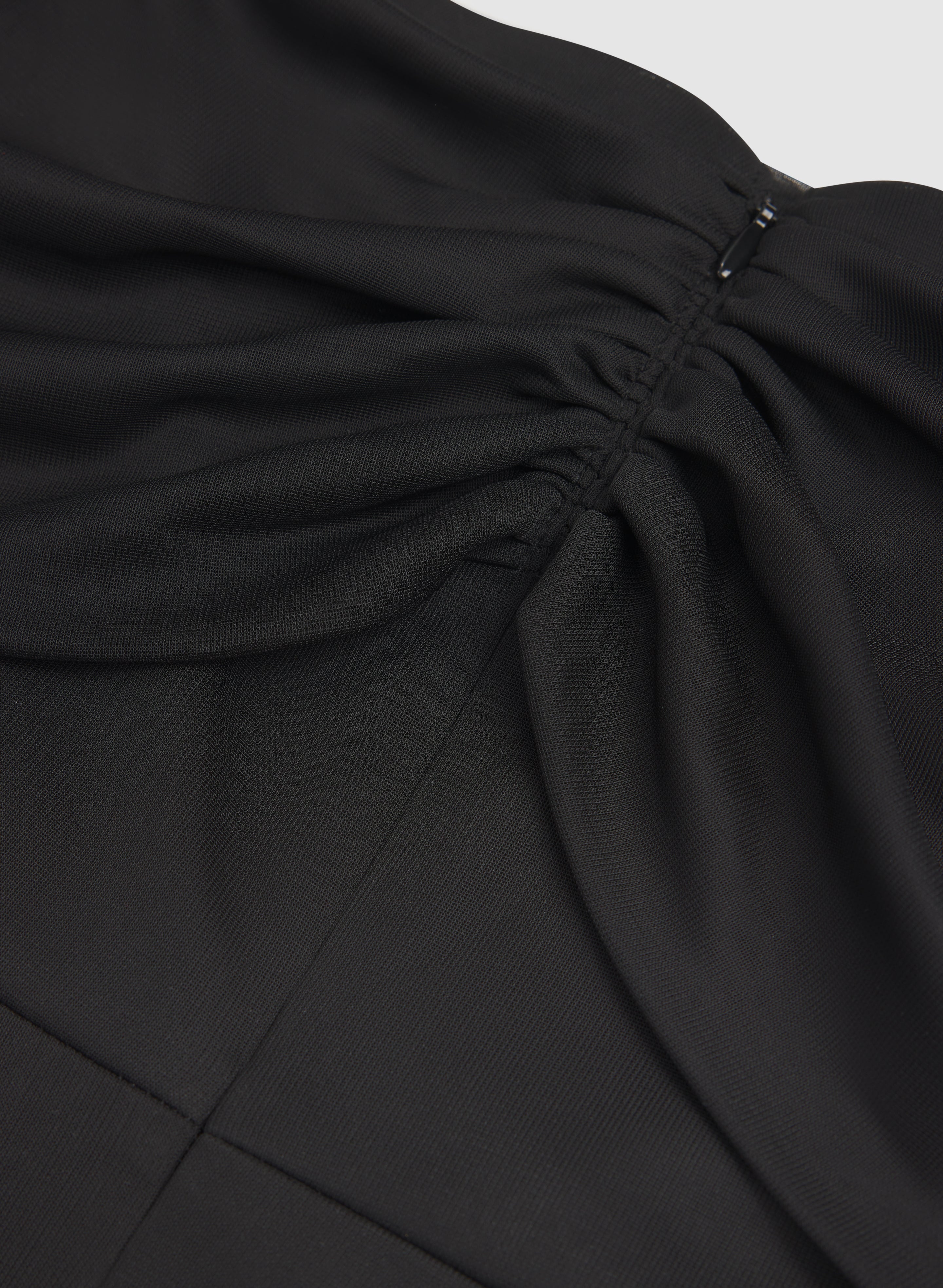 Mesh Cowl Neck Dress