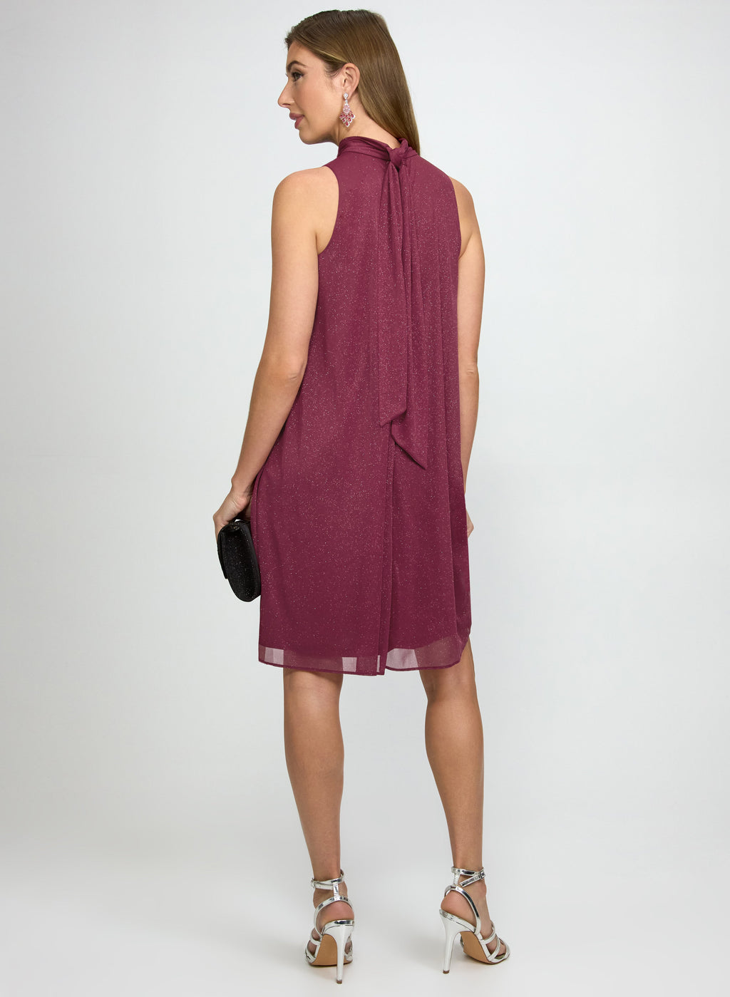 Glitter Halter Neck Dress