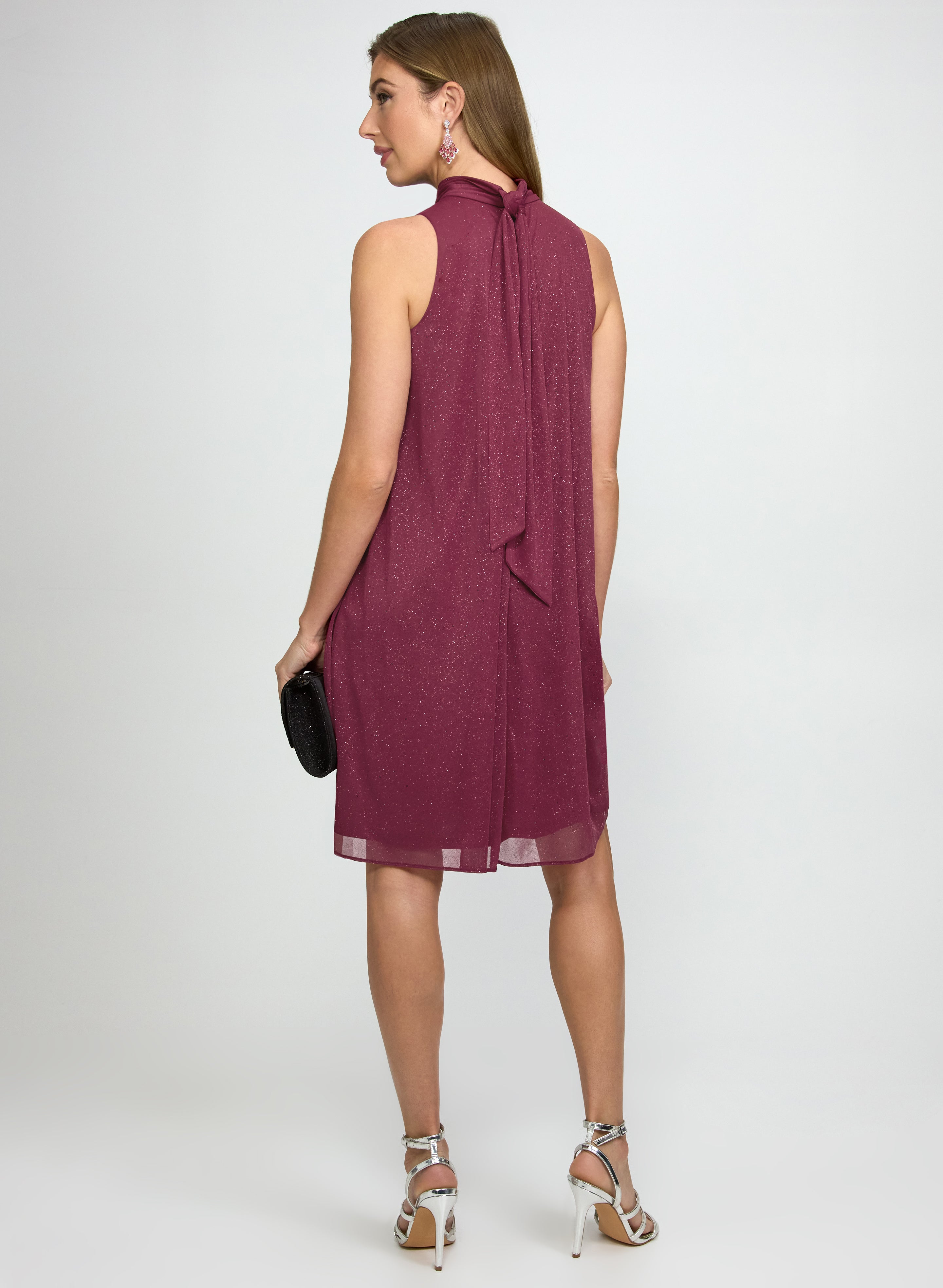 Glitter Halter Neck Dress