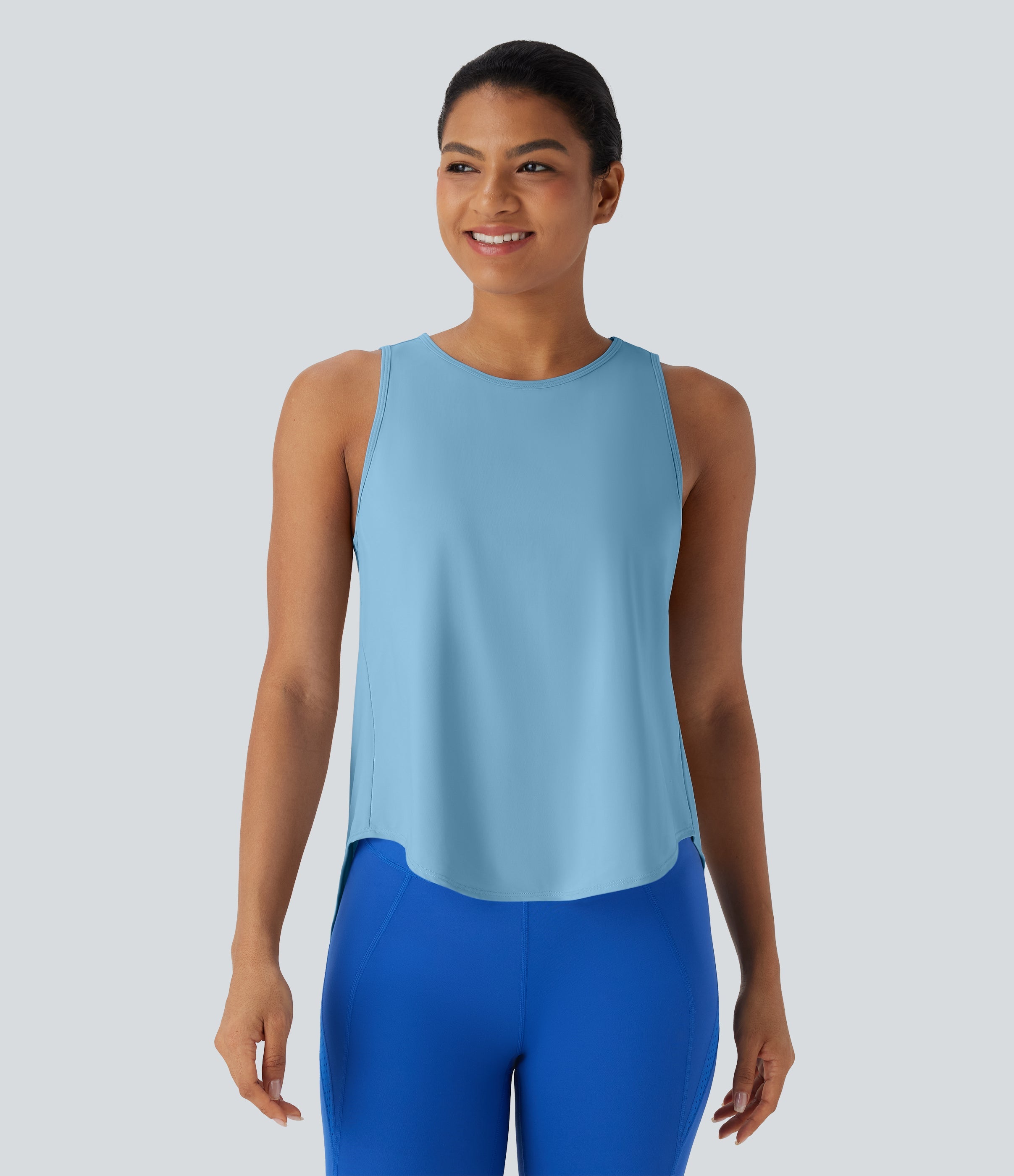 Tie Back Cool Touch Running Tank Top-UPF50+