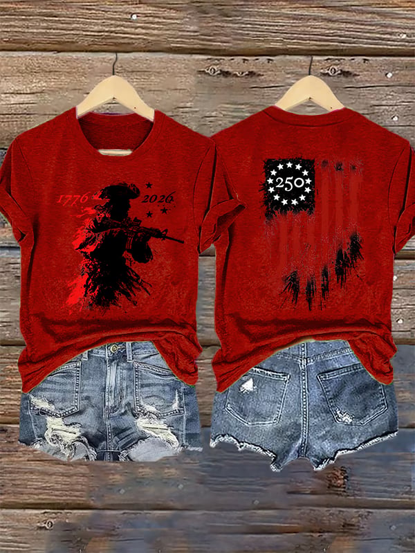 Women's  250 YEARS Round-neck Printed T-Shirt
