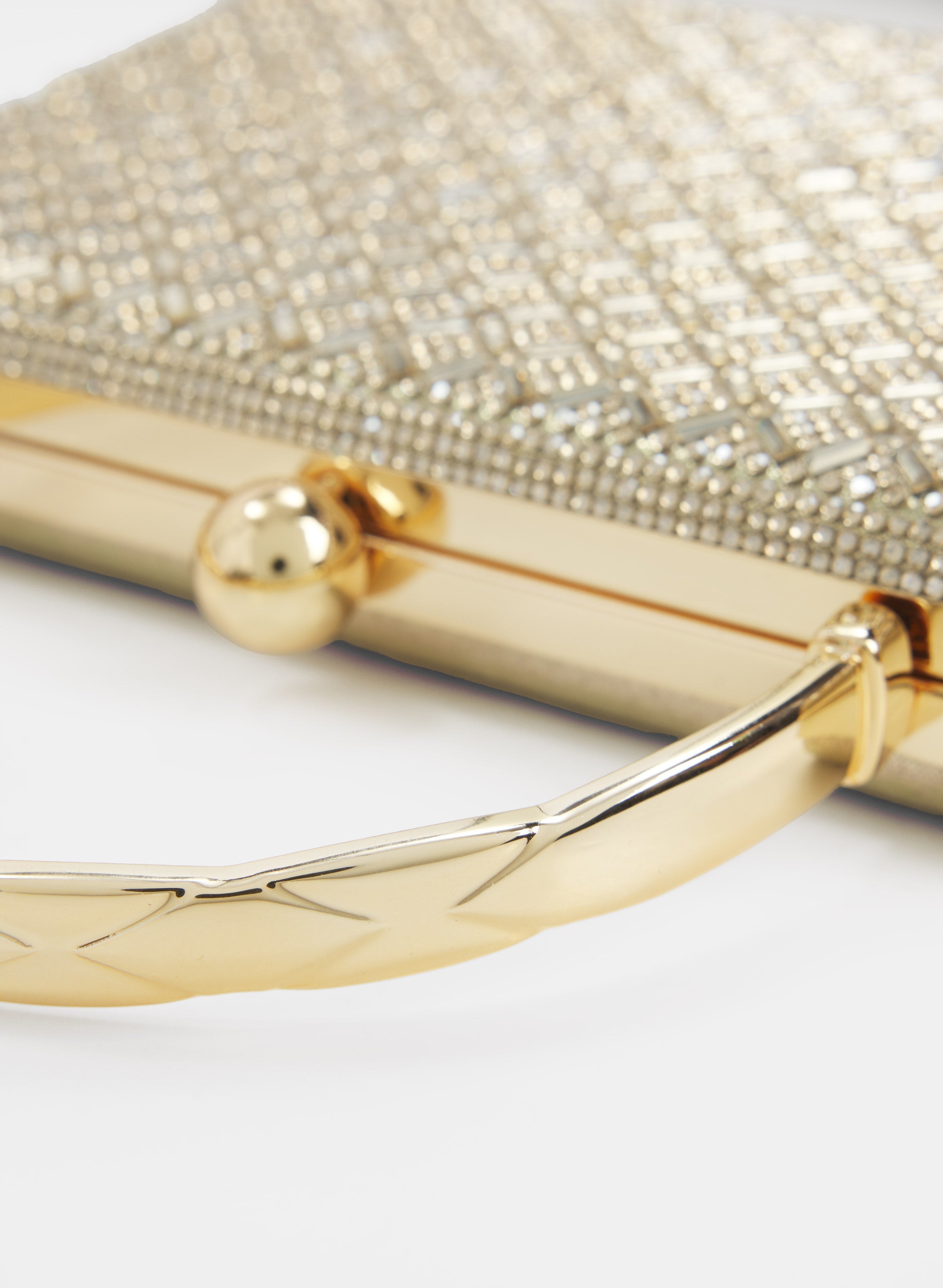 Crystal Embellished Box Clutch