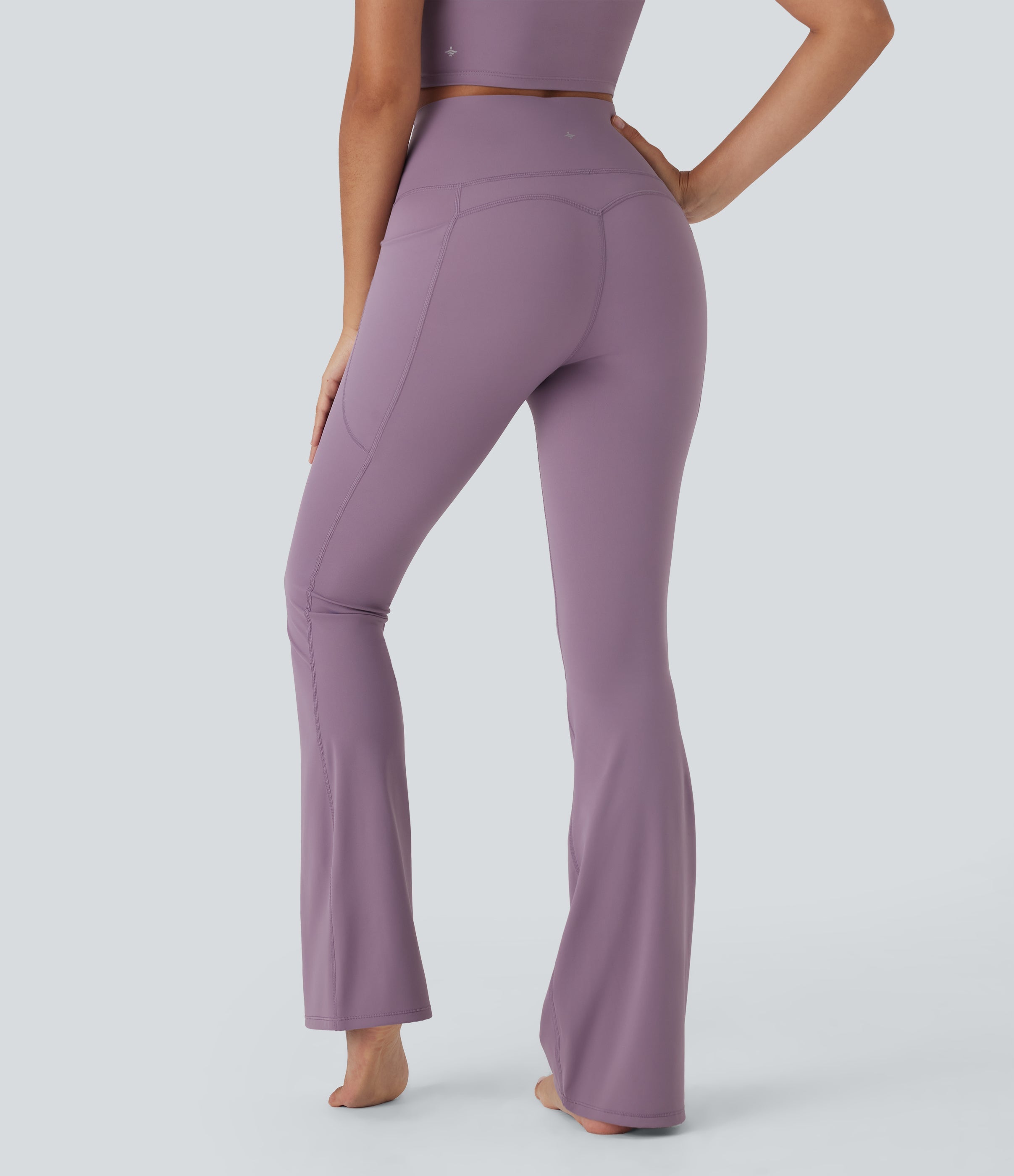 UltraSculptTM Cool Quick Dry SoCinched High Waisted Tummy Control Yoga Bootcut Leggings-UPF 50+ with Pockets