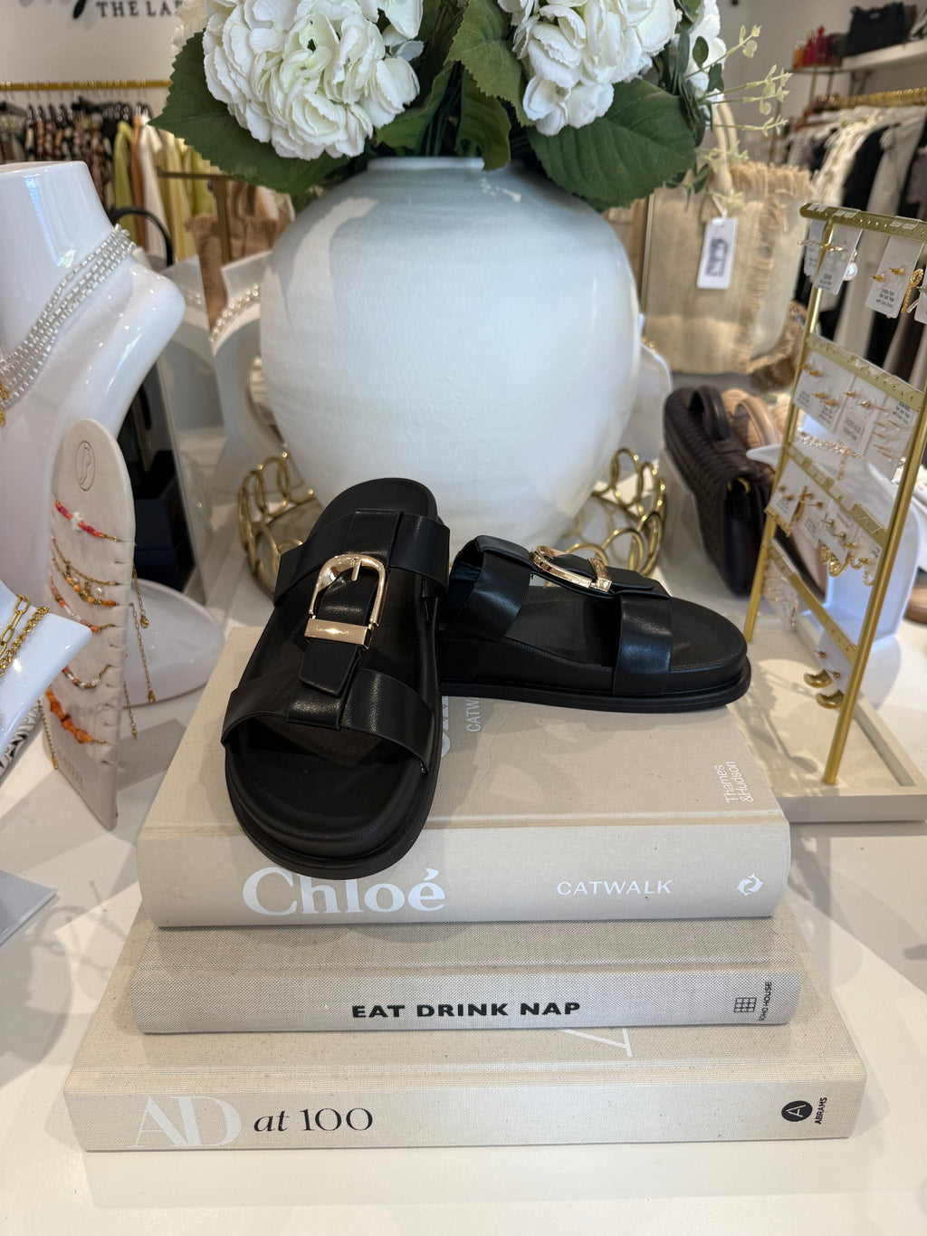 Vertical Buckle Double Strap Sandal (3 Colours)