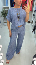 Otillie Plain Tie Front Belted Co-Ord Set