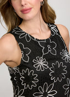 Floral Embroidered Crochet Dress