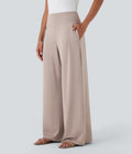 High Waisted Wide Leg Casual Pants with Pockets