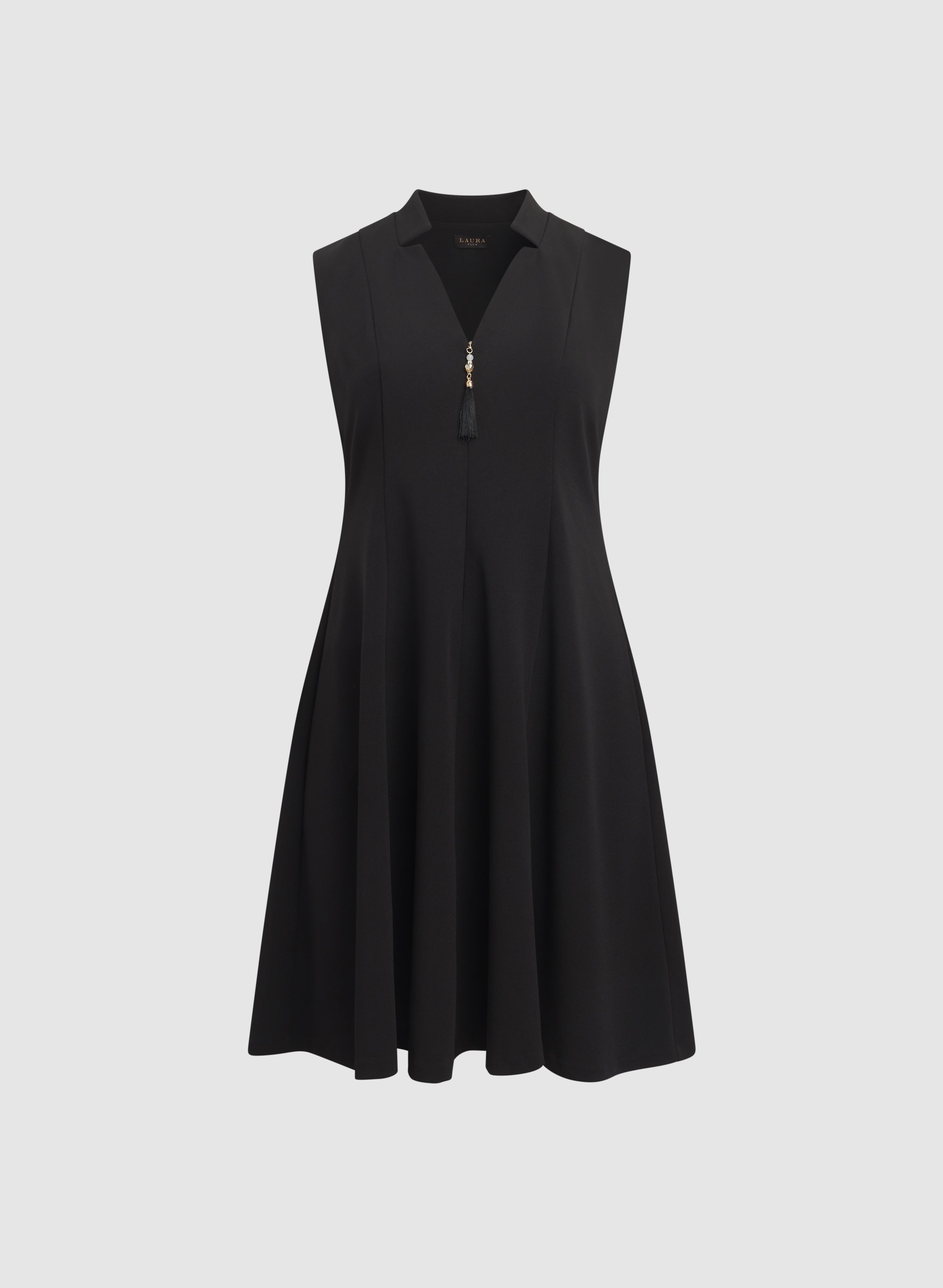 Zip-Up Tassel Detail Dress