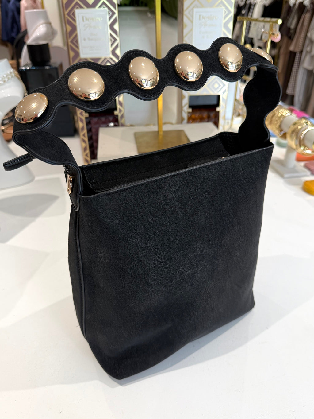 Gold Disk Handle Bag (2 Colours)