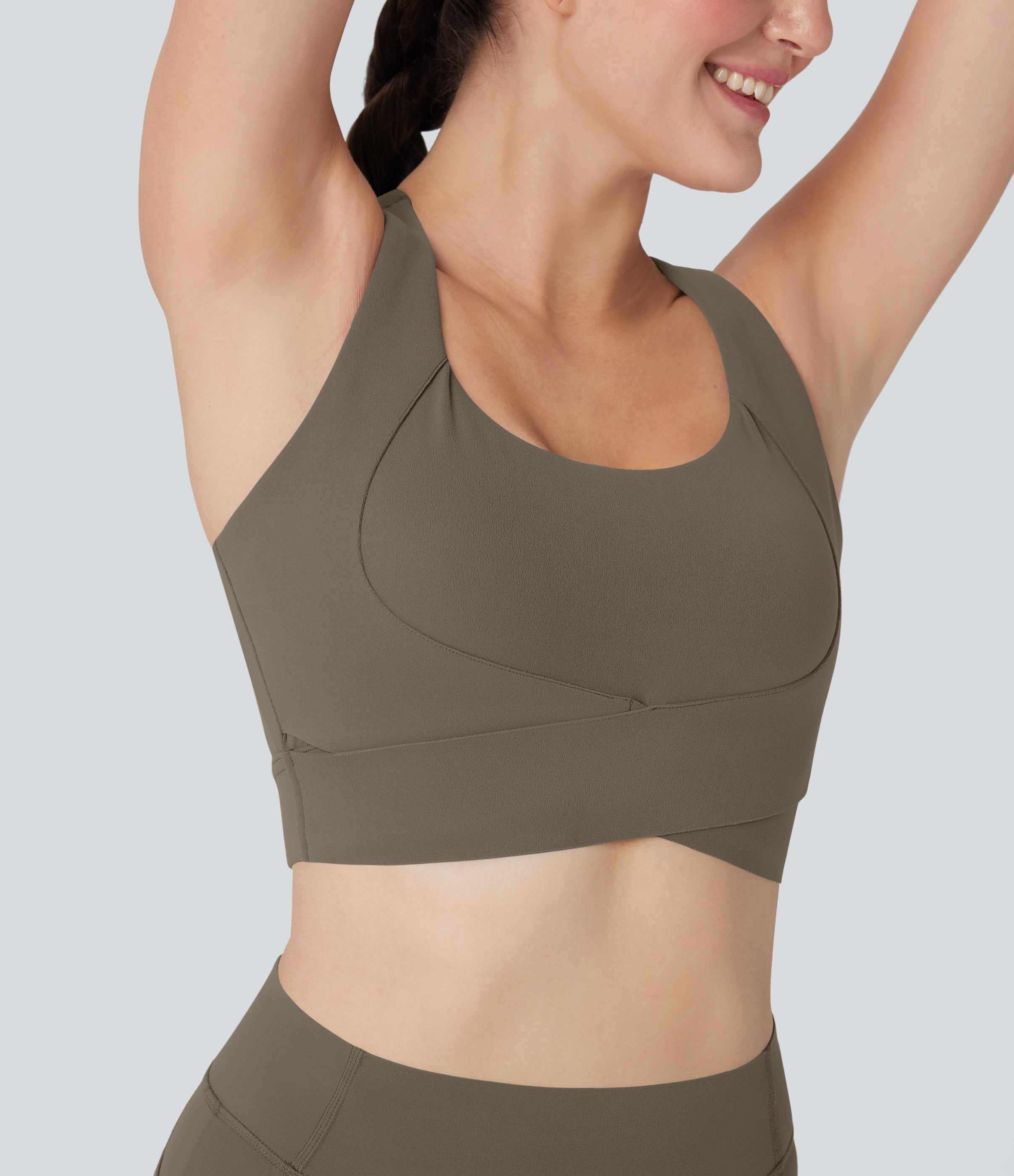 Medium Support Push Up Running Sports Bra