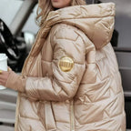 Women's Winter Warm Hooded Coat in Mid-Length