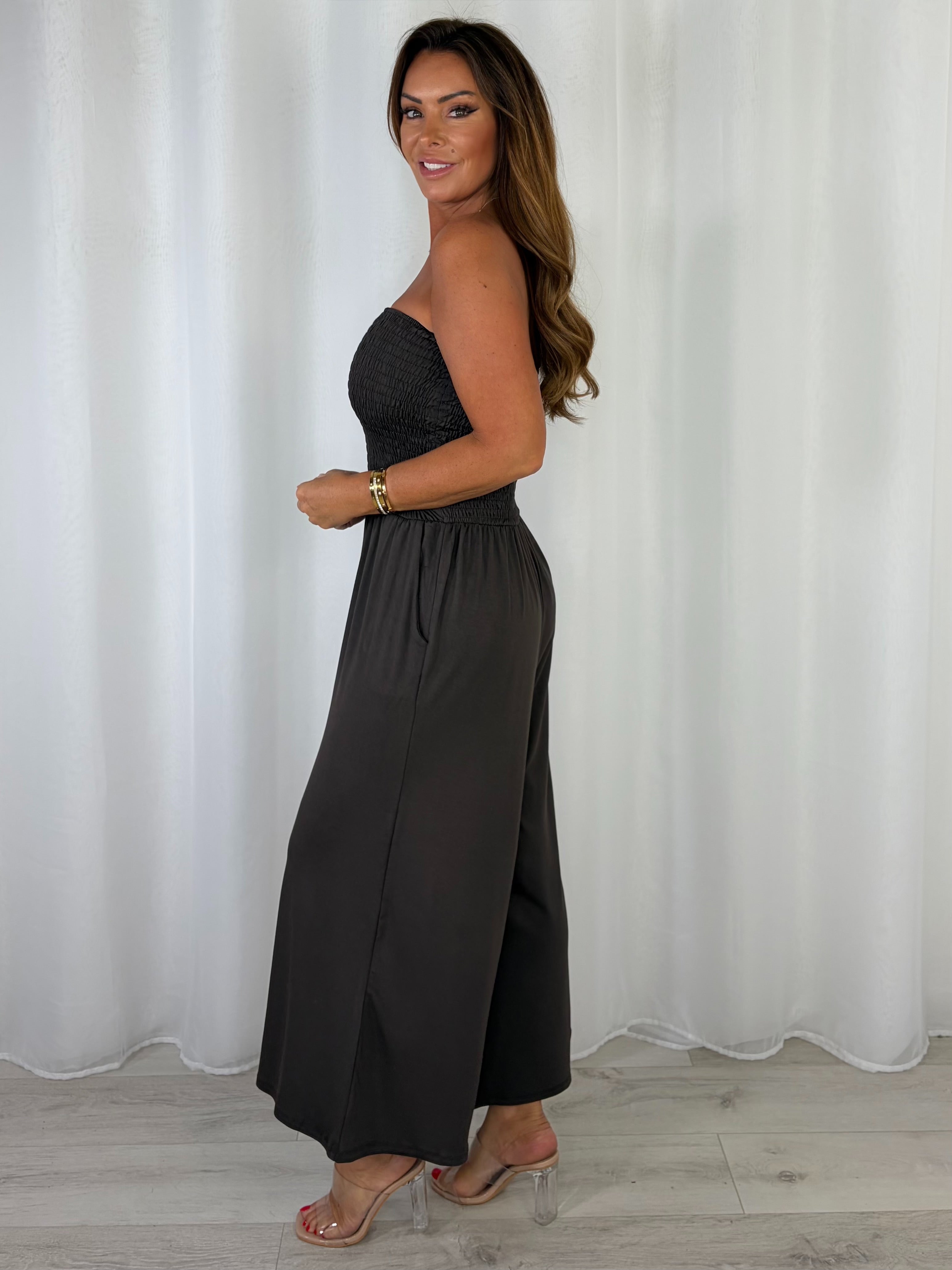 Smocked Bandeau Jumpsuit (6 Colours)
