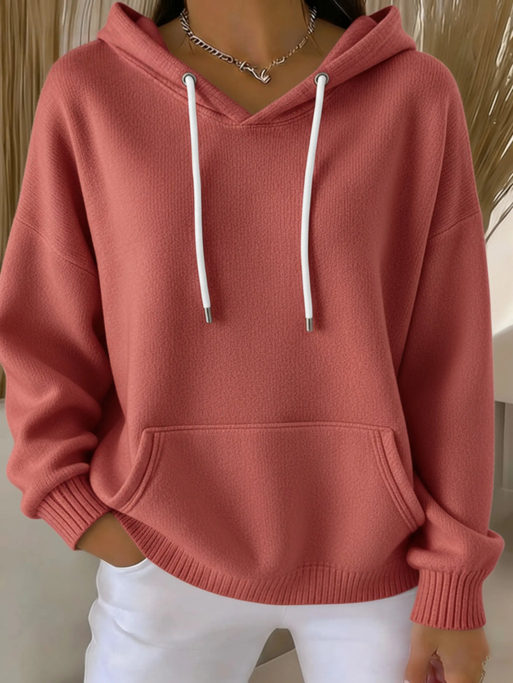 🎄Christmas Clearance Sale🔥Women's Casual kint Jacquard Multicolor Hoodie