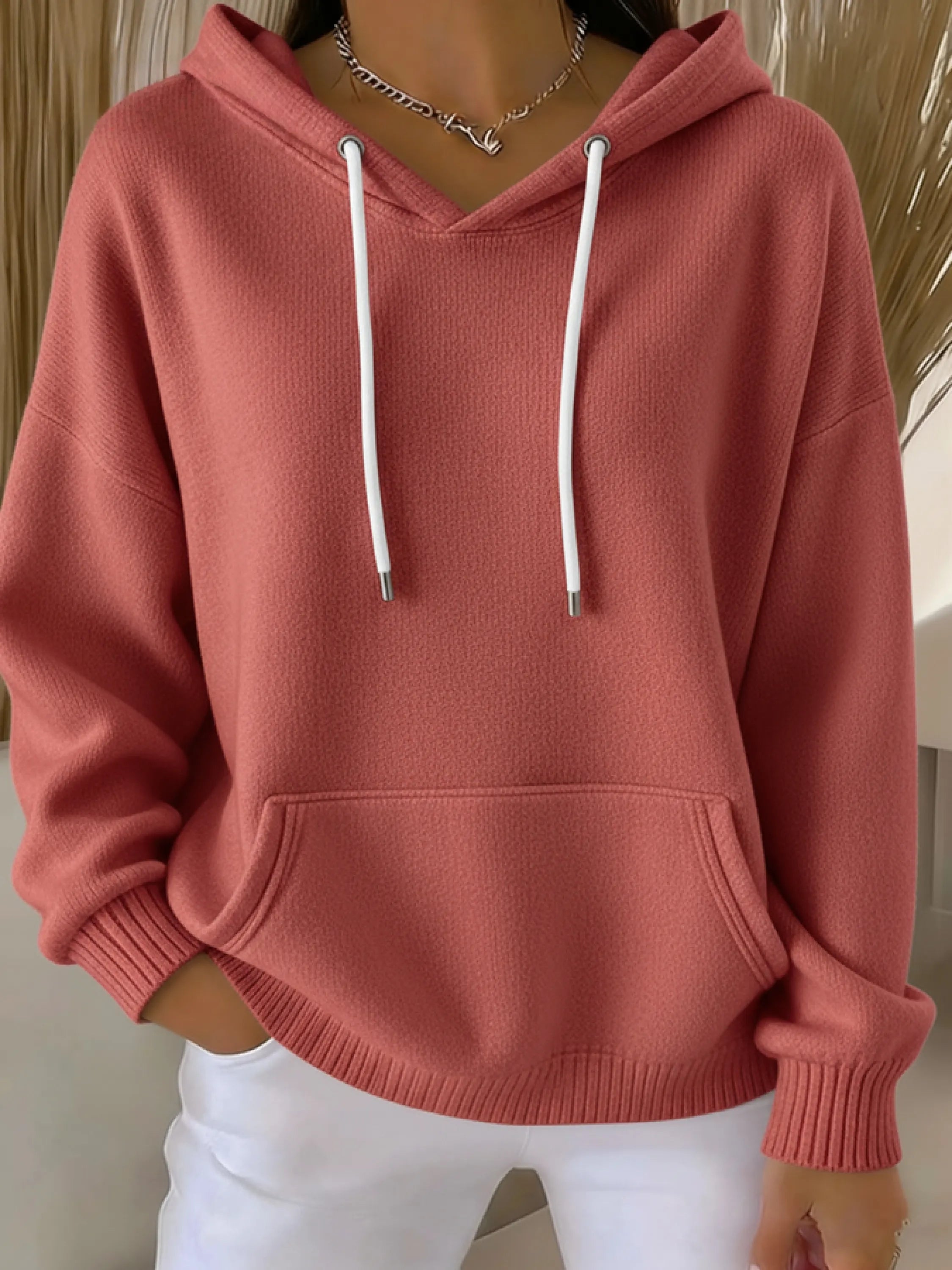 🎄Christmas Clearance Sale🔥Women's Casual kint Jacquard Multicolor Hoodie