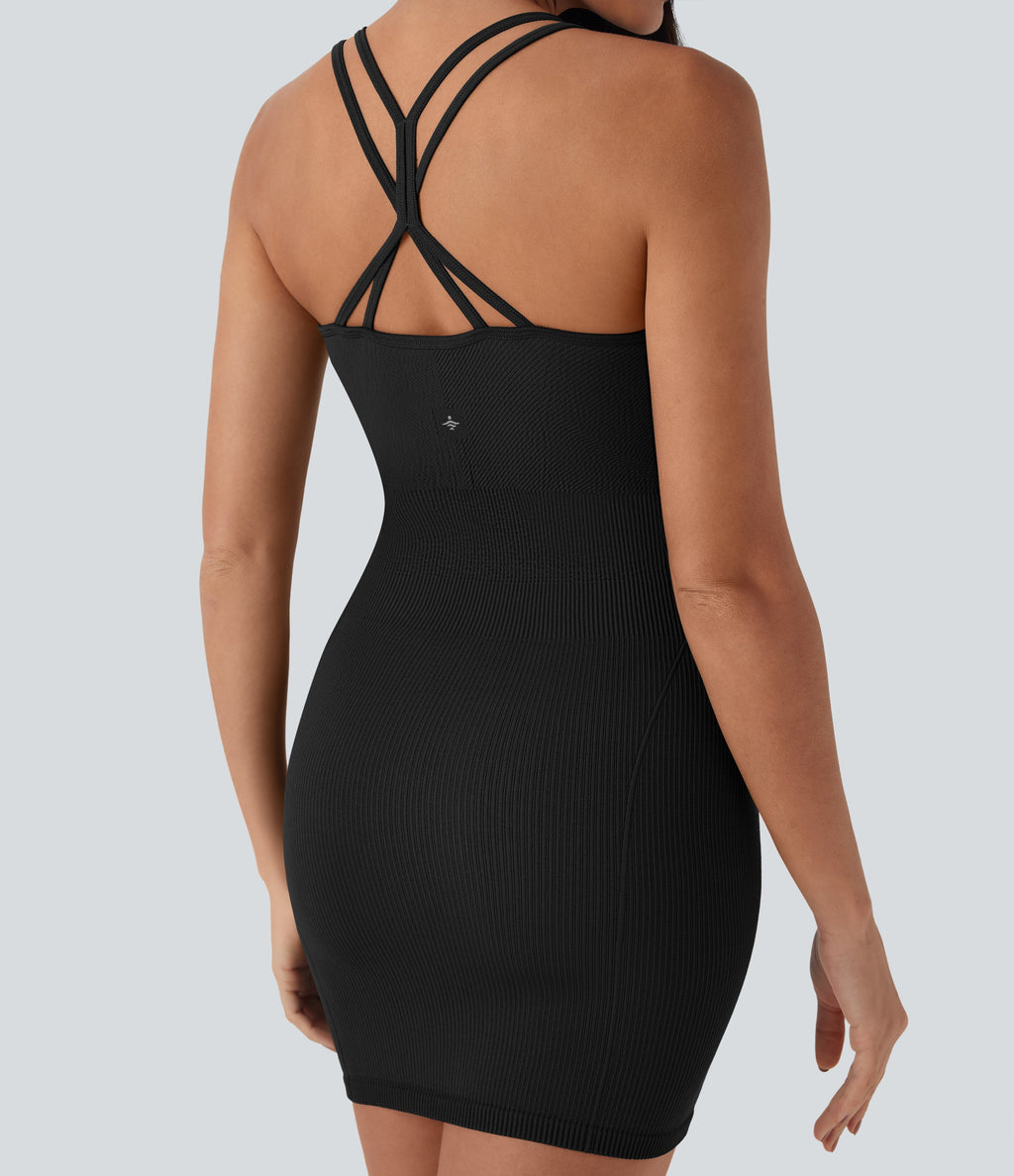 Seamless Flow Bodycon Mini Casual Dress