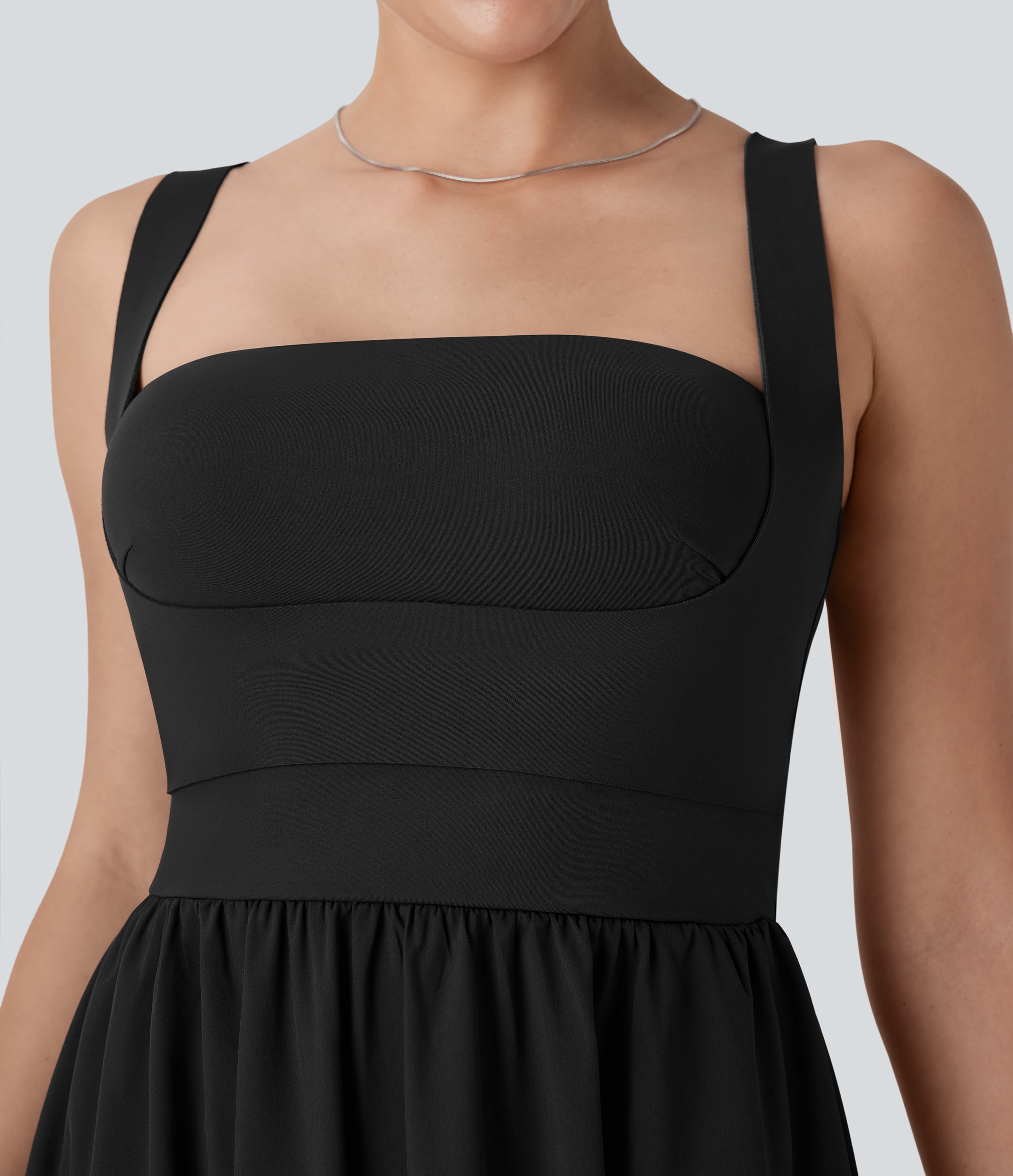 BreezefulTM Push Up Flowy Quick Dry Maxi Casual Dress with Pockets-D/DD/DDD/F Cups