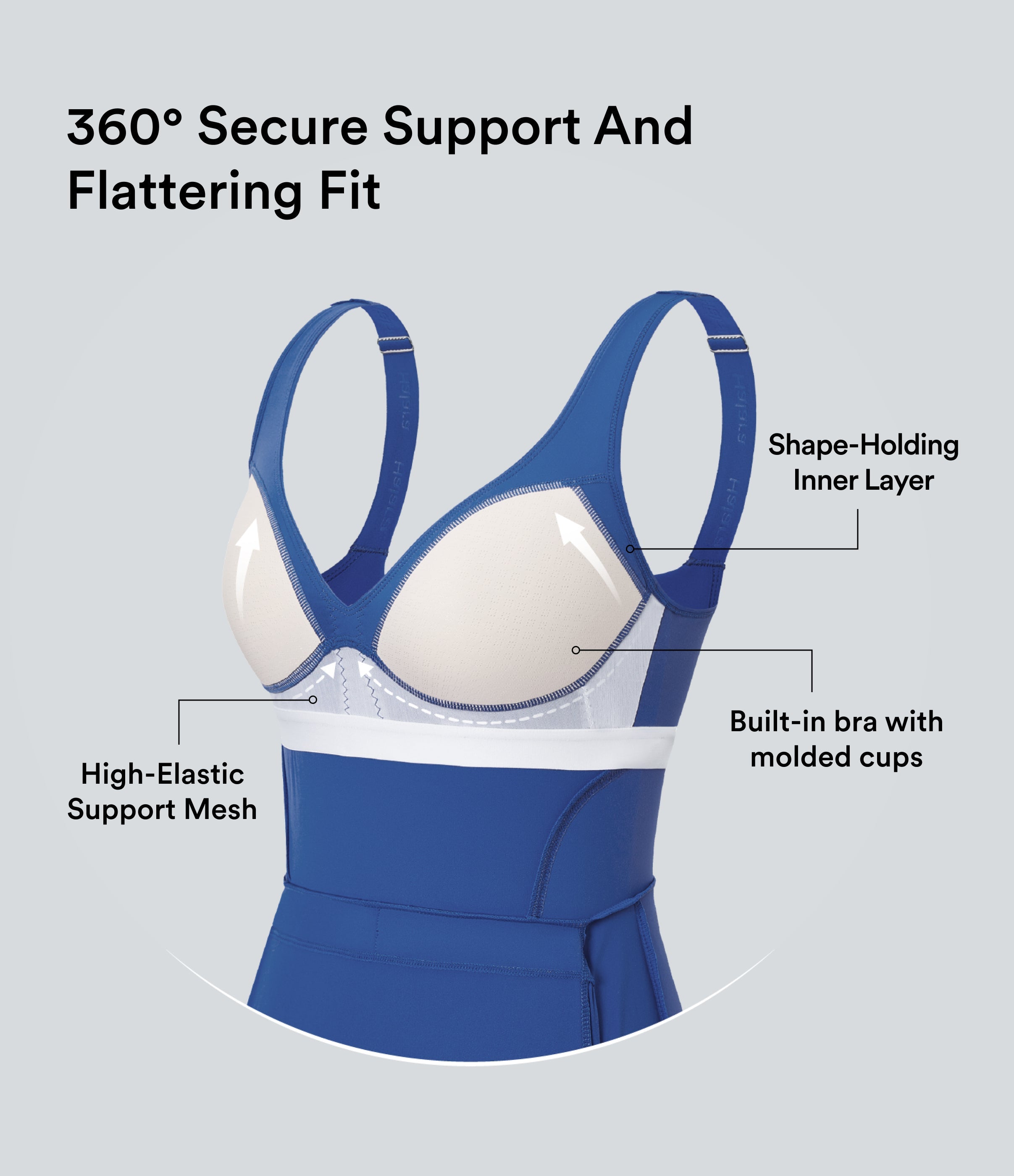 SoftlyZeroTM Plush Push-Up Molded Cups 2-in-1 Yoga Active Dress with Pockets-Easy Peezy