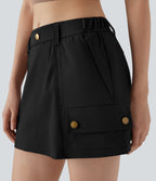 Water Repellent Mid Rise 2-in-1 Mini Hiking Skirt with Pockets