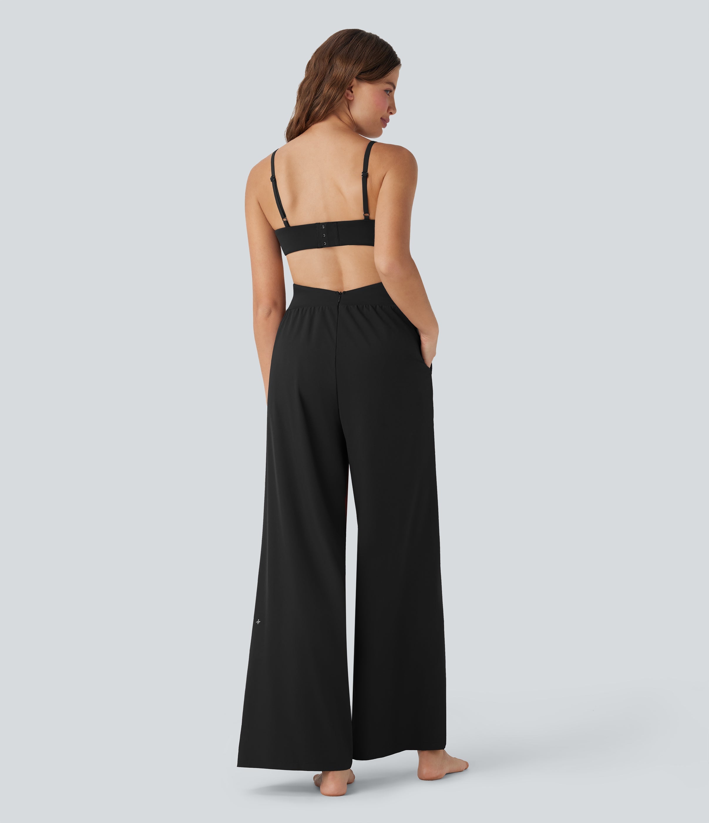 BreezefulTM Cut Out Quick Dry Yoga Jumpsuit with Pockets-Easy Peezy Edition