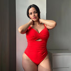 Plus Size Cutout One-Piece Swimsuit