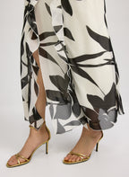 Tropical Waterfall Flounce Dress
