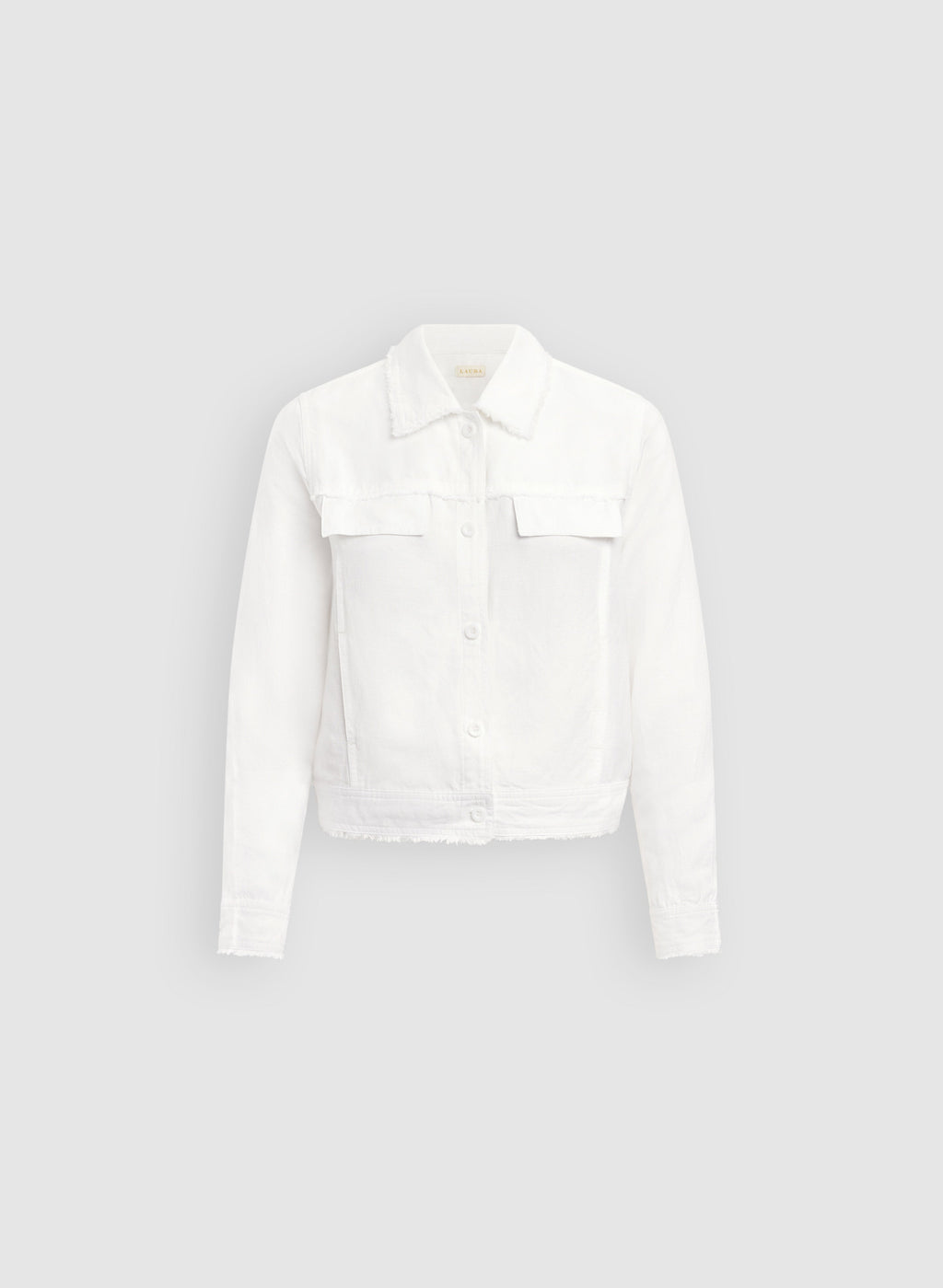 Frayed Linen-Blend Jacket