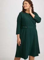 Buttoned-Tab Detail Dress